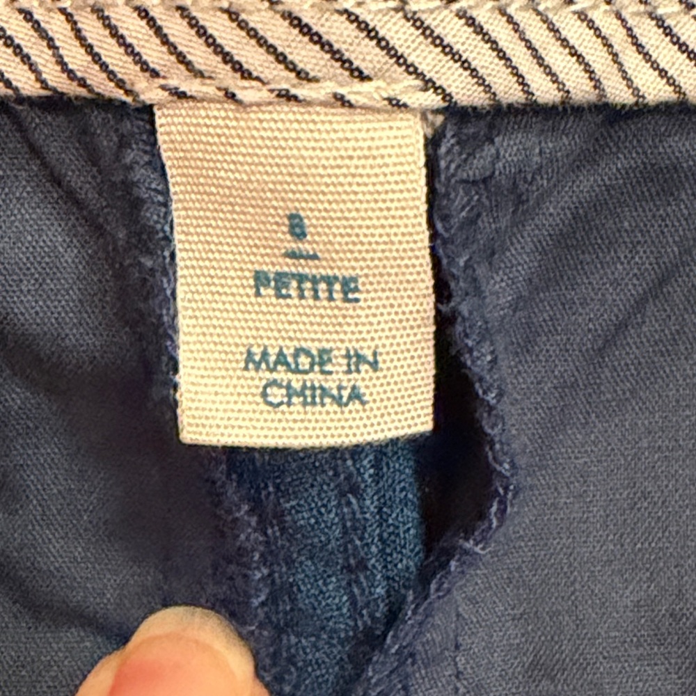 🍀🍀🍀BOGOHO🍀🍀🍀Market & Spruce Teal Blue Stretch Chino Pants-8 petite - Picture 10 of 11